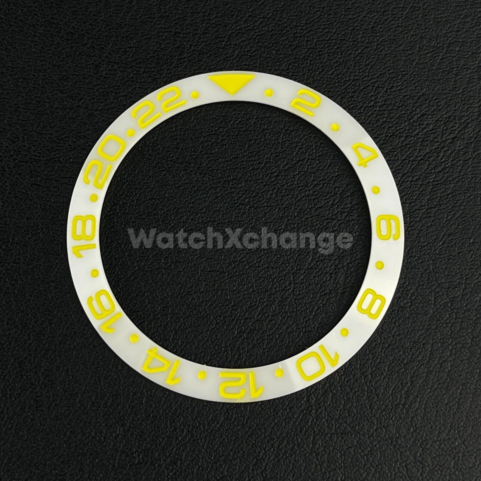 Yellow White 38mm Ceramic Bezel Insert For Rolex Seiko SKX007 SKX009 SRPD Sloped