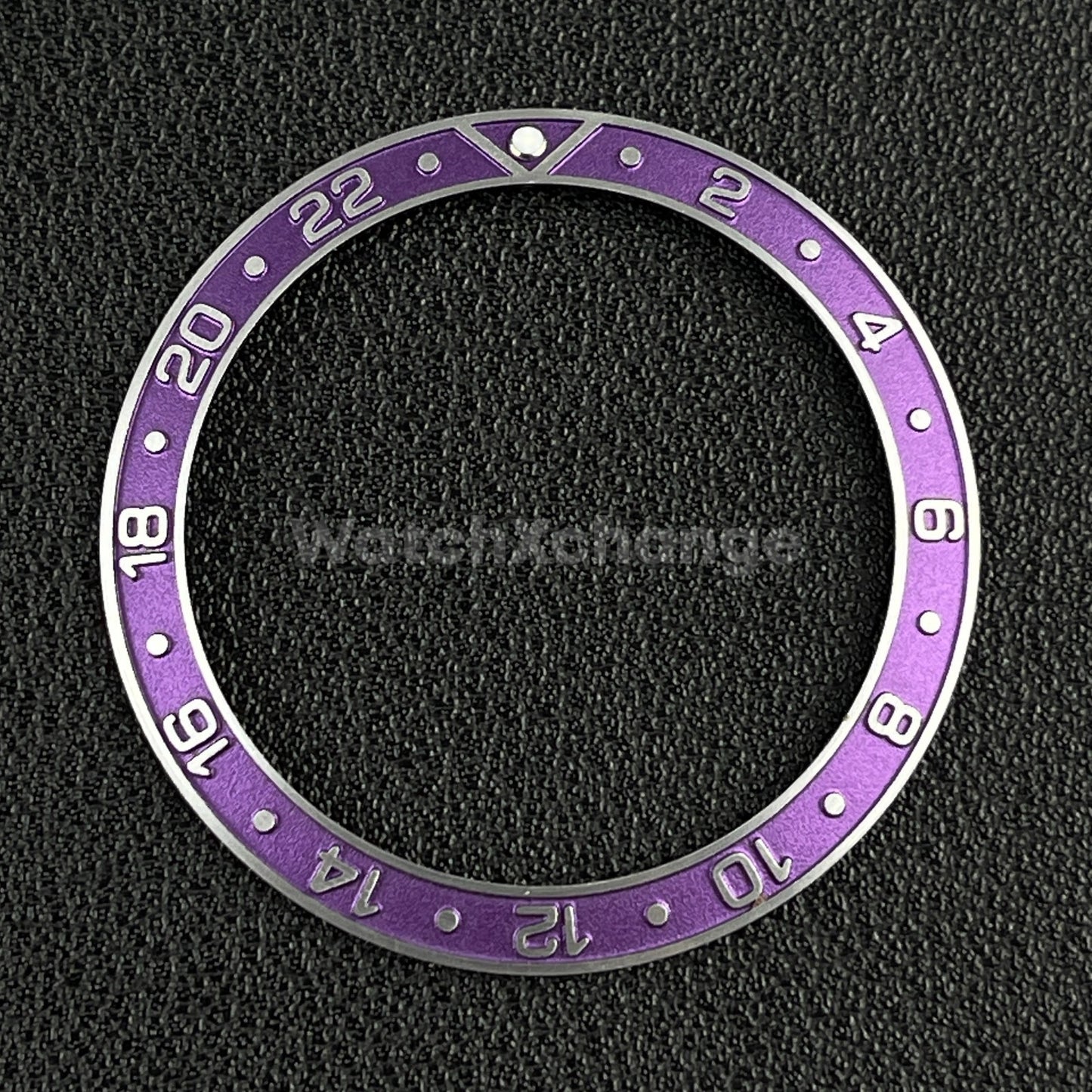 Purple & Silver 38mm Sloping Bezel Insert For Watch GMT Seiko Rolex SKX007 SRPD