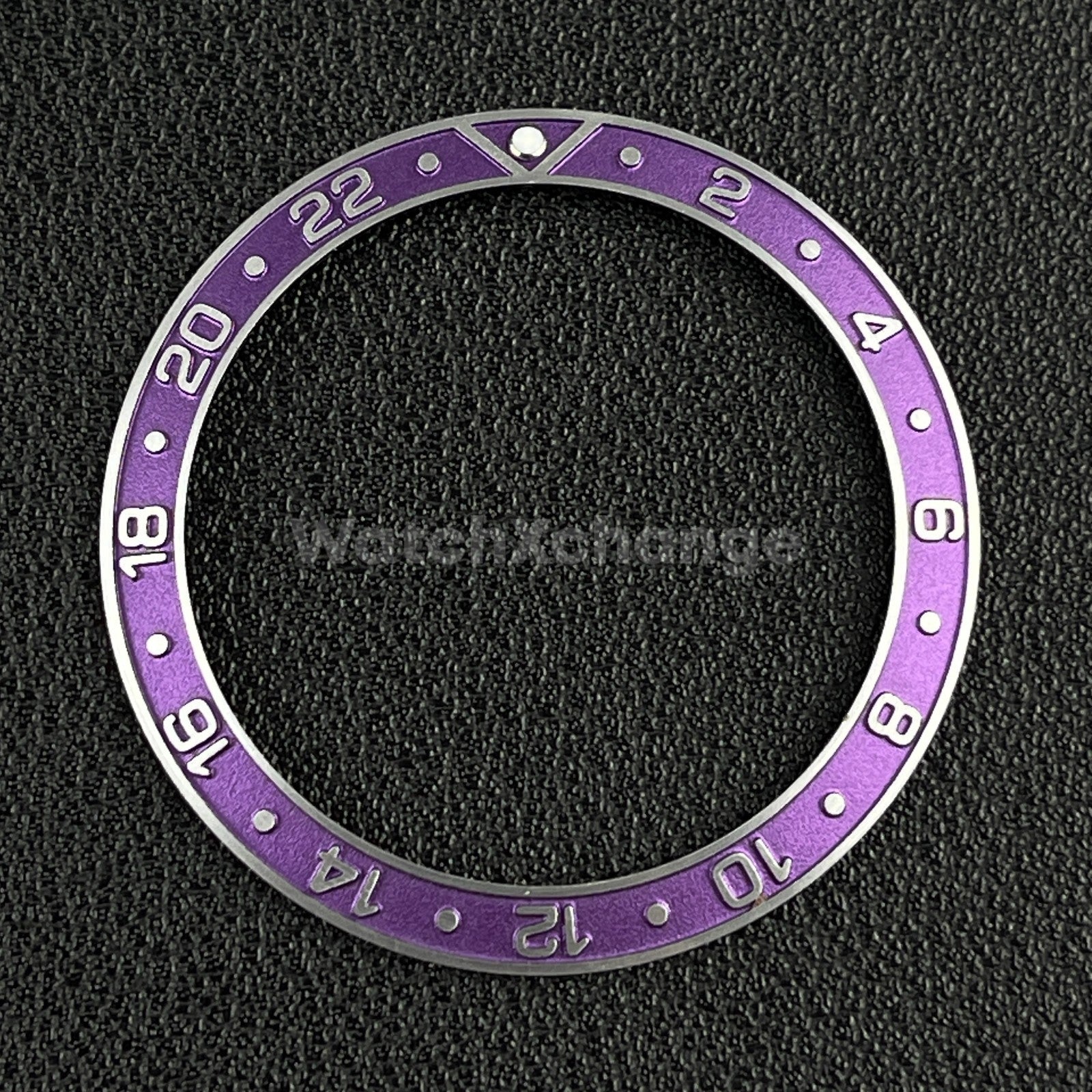Purple & Silver 38mm Sloping Bezel Insert For Watch GMT Seiko Rolex SKX007 SRPD