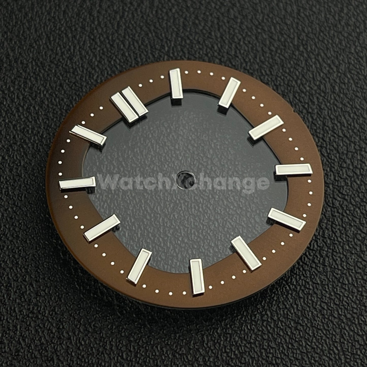 Brown Chocolate 30.4mm Hollow Dial Face Fit For NH70 Movement Watch Part