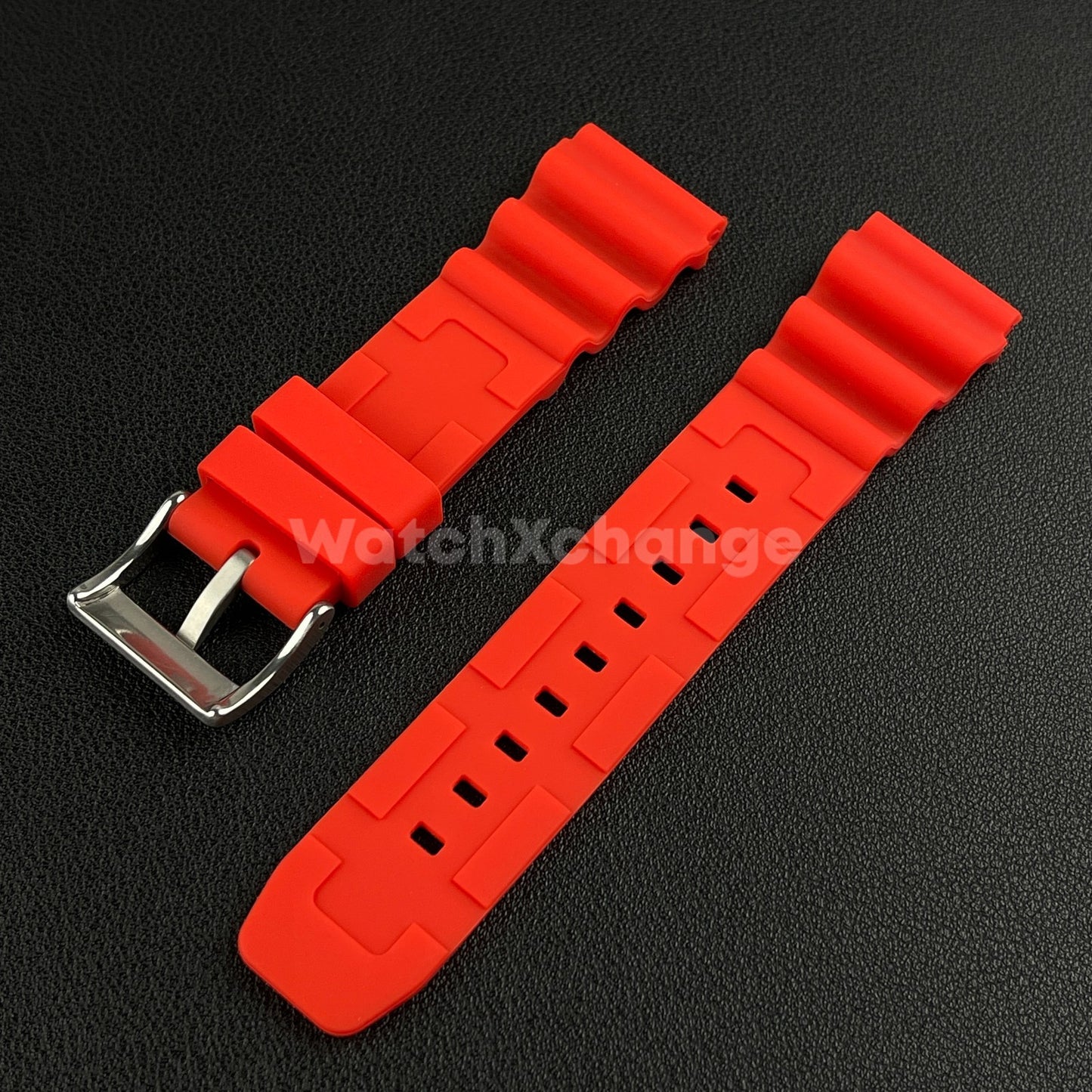 Red Rubber Watch Strap Band For Rolex GMT Seiko SKX007 Citizen Universal 20/22mm