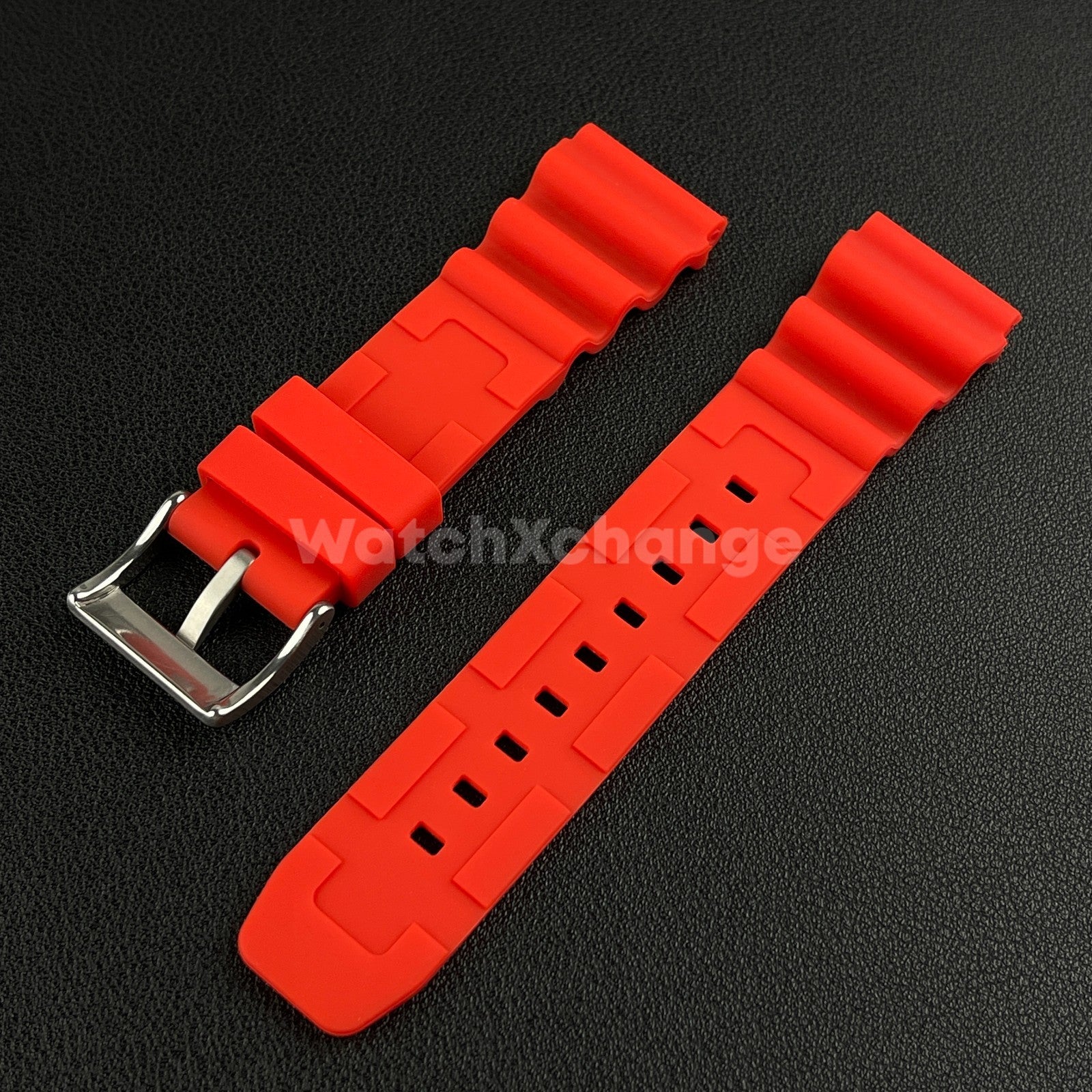 Red Rubber Watch Strap Band For Rolex GMT Seiko SKX007 Citizen Universal 20/22mm