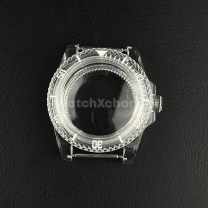 40mm SUB Acrylic Plastic Transparent Watch Case Kit for NH35/NH36 Watch Movement