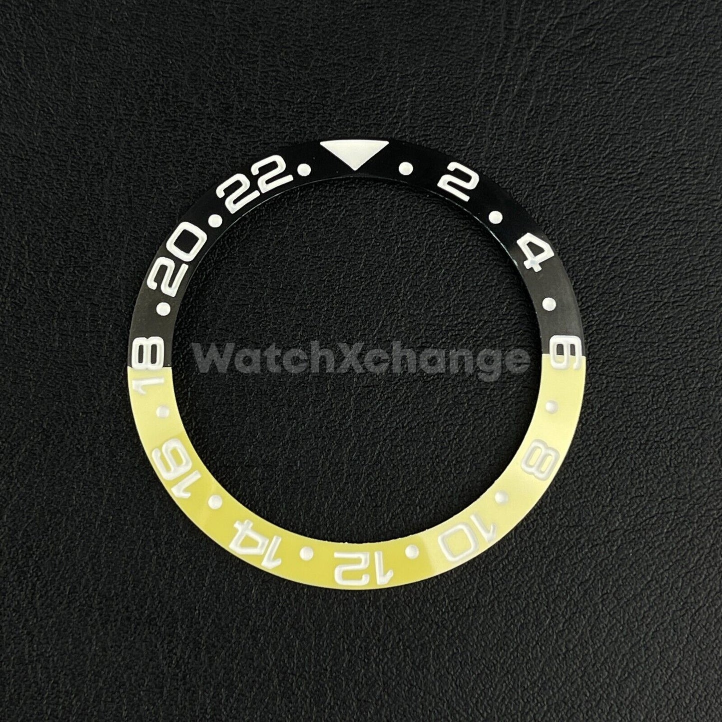 Yellow Black 38mm Ceramic Bezel Insert For Rolex Seiko SKX007 SKX009 SRPD Sloped