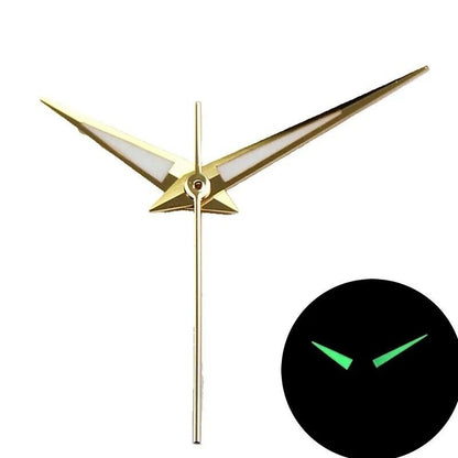 Gold Polished Watch Hands For NH35 NH36 NH38 NH70 Movements Green or Blue Lume