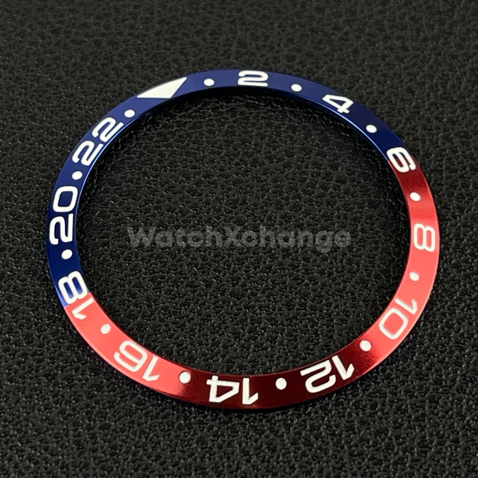 34mm Red & Blue Aluminium GMT Bezel Insert For Seiko Rolex Tudor Divers Watch