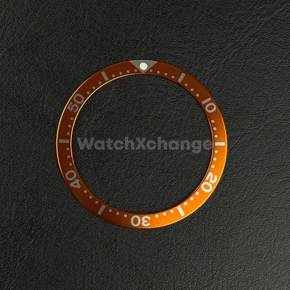 Orange 39mm Flat Aluminium Bezel Insert For Divers Watch Seiko Mod Turtle