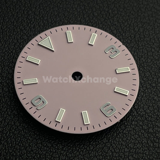 29mm Pink & Silver Watch Dial for Miyota 8205 8215 821A Watch Movement Parts