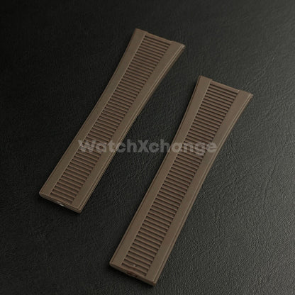 Brown Silicone Watch Band Fit for Patek Philippe Nautilus 5711/5712/5980 Strap