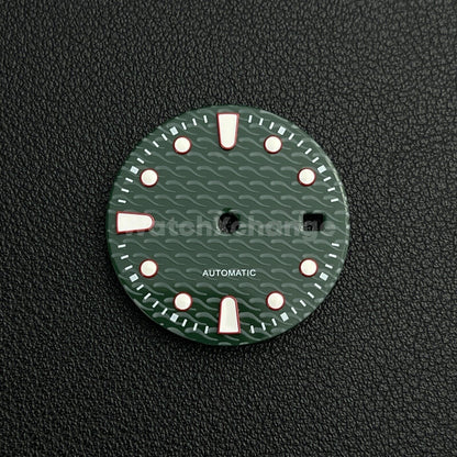 29mm Green Wave Wavy Texture Watch Dial for 2813 8215 8200 821A Movements