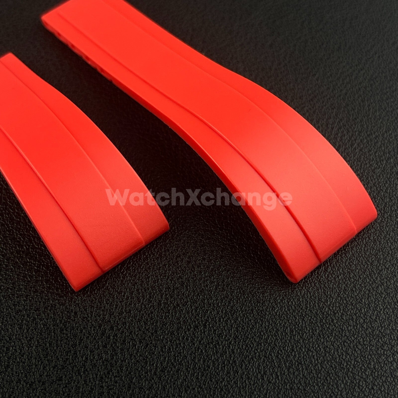 20mm 21mm Red Silicone Rubber Watch Strap Band For Rolex OYSTERFLEX GMT