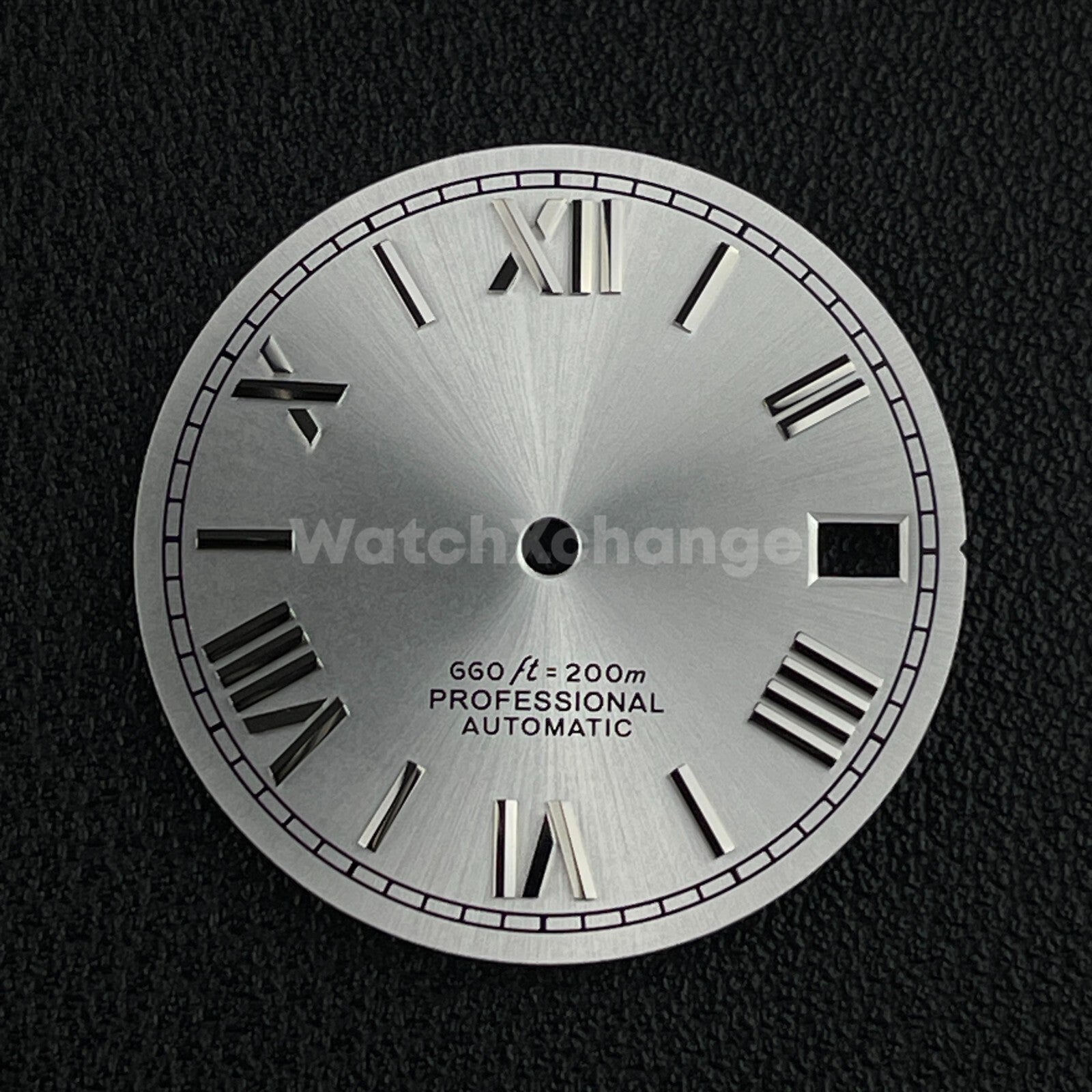 28.5mm White Silver Roman Numeral Watch Dial for SEIKO NH35 4R35 Movements