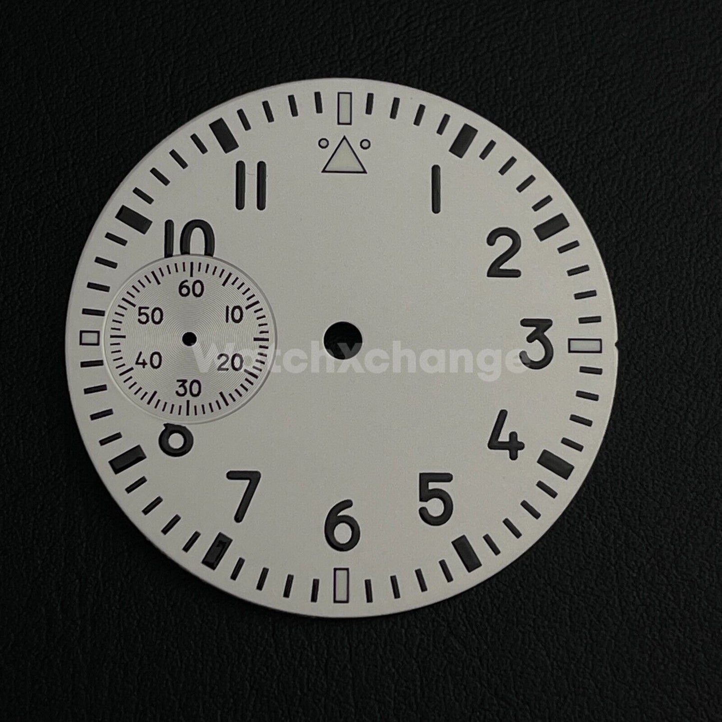 37mm White Watch Dial Green Luminous For ETA6497 Seagull ST3600 Movement Part