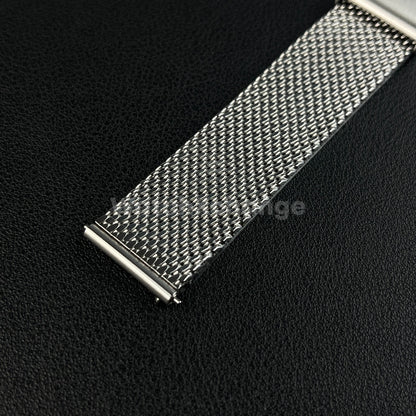 Silver Milanese Mesh Watch Strap Band Stainless Metal Quick Release 18mm - 24mm