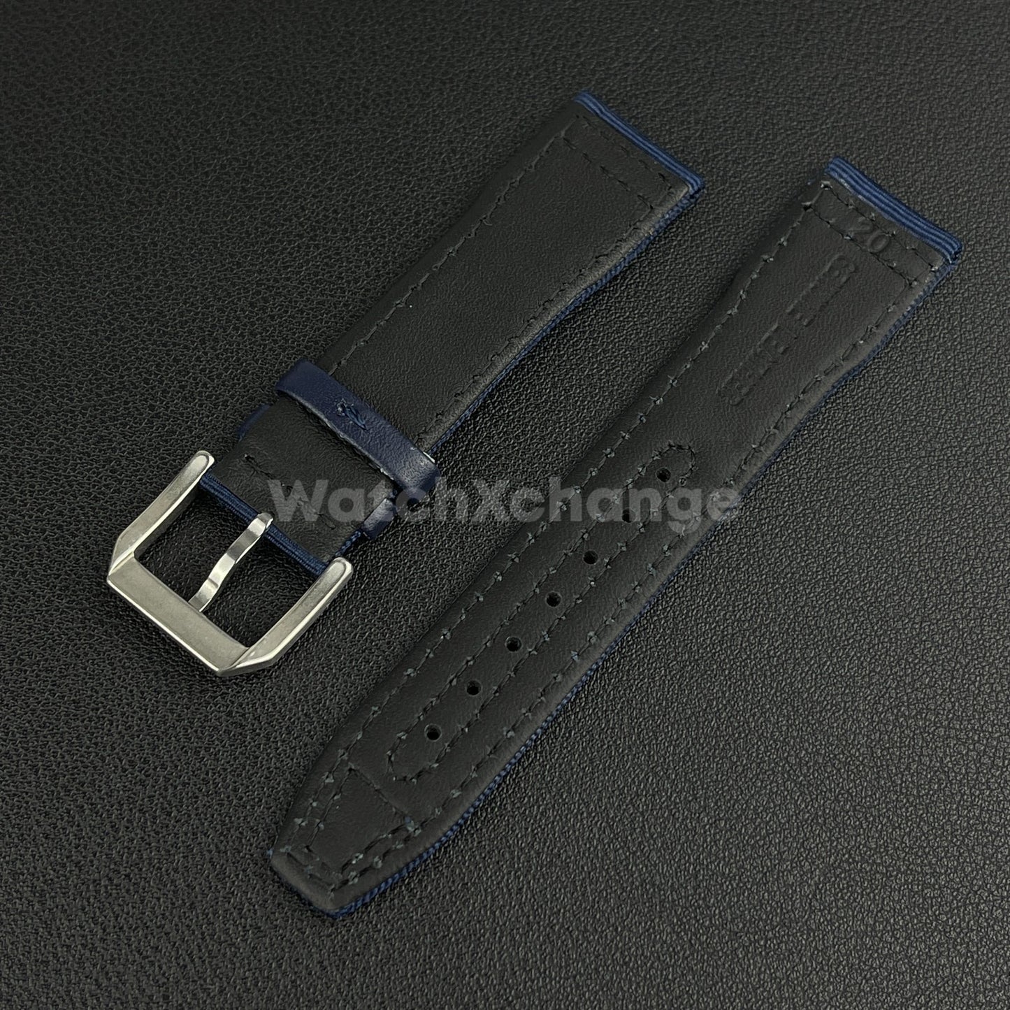 Blue Nylon Canvas Watch Strap for 20mm 21mm 22mm IWC Pilot Waterproof Sport Band