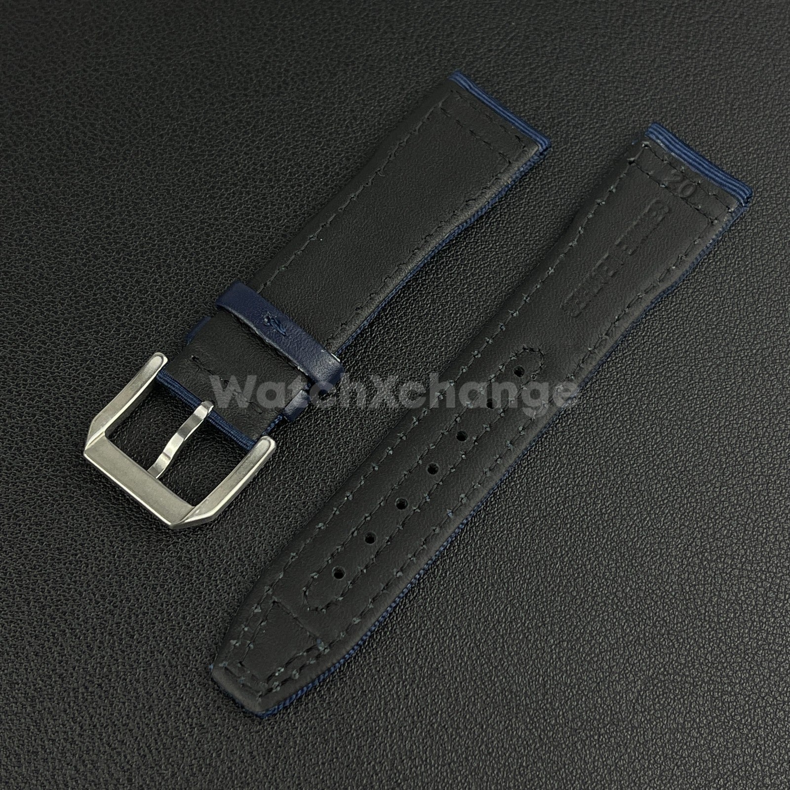 Blue Nylon Canvas Watch Strap for 20mm 21mm 22mm IWC Pilot Waterproof Sport Band