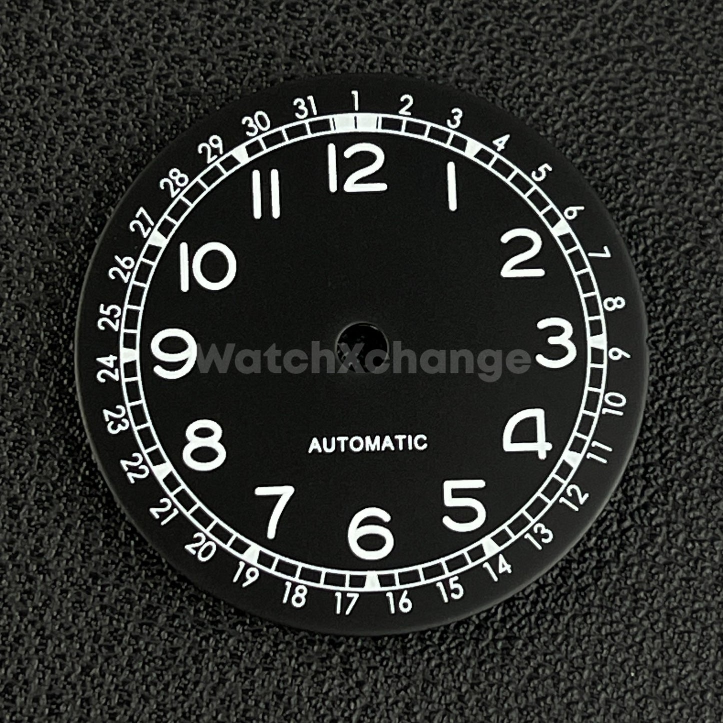 28.5mm Black Pilot Field Watch Dial Replacement for NH35 Watch Movement Parts