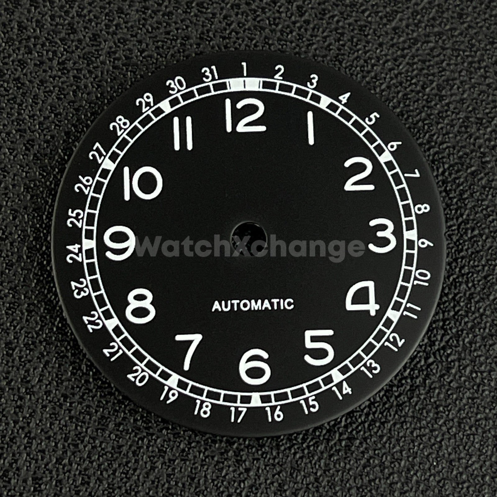 28.5mm Black Pilot Field Watch Dial Replacement for NH35 Watch Movement Parts