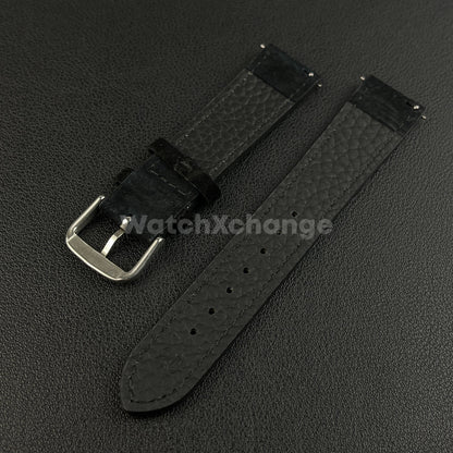 Black Watch Strap Suede Leather Premium Quick Release Band 18 19 20 22mm
