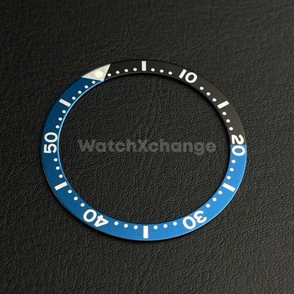 Blue & Black 39mm Flat Aluminium Bezel Insert For Divers Watch Seiko Mod Turtle