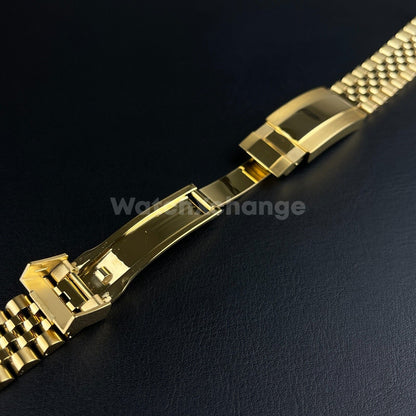 20mm Gold Jubilee Watchband Bracelet Oyster Deployment Clasp For Rolex Sub GMT