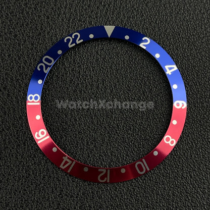 Blue & Red 37.5mm Aluminium Watch Bezel Insert for Rolex 16610 Seiko