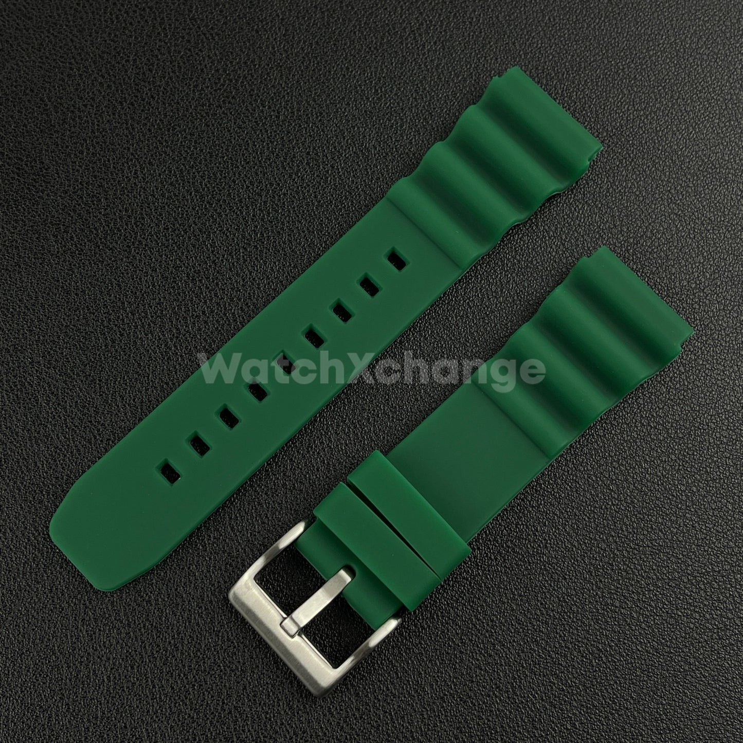 Green Rubber Watch Strap Band For Rolex Seiko SKX007 Citizen Universal 20/22mm