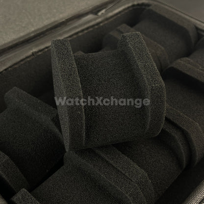 Eight 8 Watch Storage Zip Carry Case Solid EVA Travel Protection Black Inside