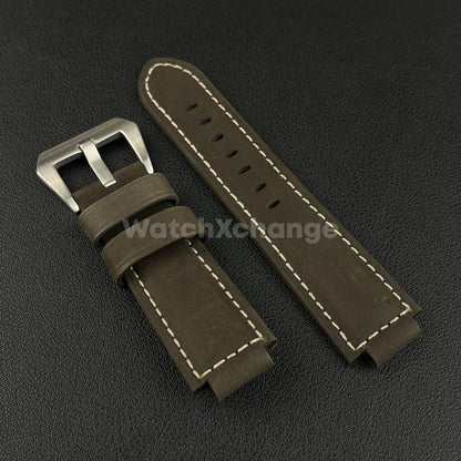 Brown Frosted Leather Watch Strap for Timex Tidal Compass T2N72 T2N720 14mm 16mm