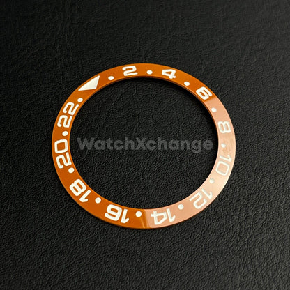 Orange White 38mm Ceramic Bezel Insert For Rolex Seiko SKX007 SKX009 SRPD Sloped