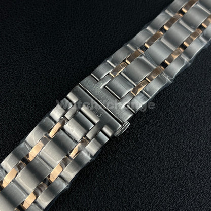 Silver Rose Gold Metal Watch Strap for Tissot 1853 Couturier T035 22/23/24mm