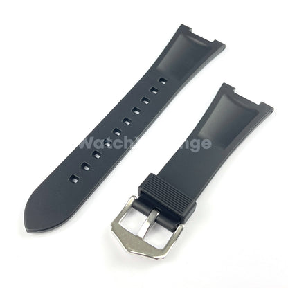 Black 25*12mm Silicone Rubber Watch Strap For Patek Phillip Nautilus 5711 5712