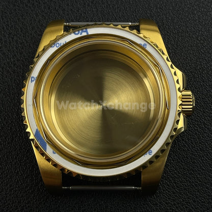 40mm Gold Stainless Steel Divers Watch Case GMT Submariner for NH35 NH36