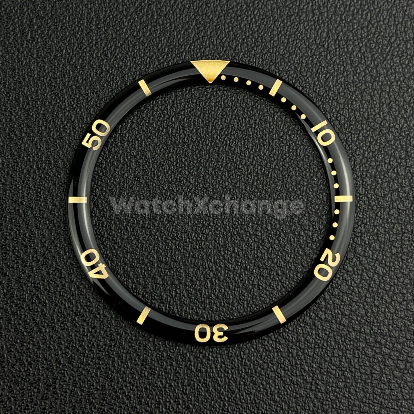 Black & Gold 38mm Flat Resin Bezel Insert For Divers Watch Seiko Mod SKX SRPD