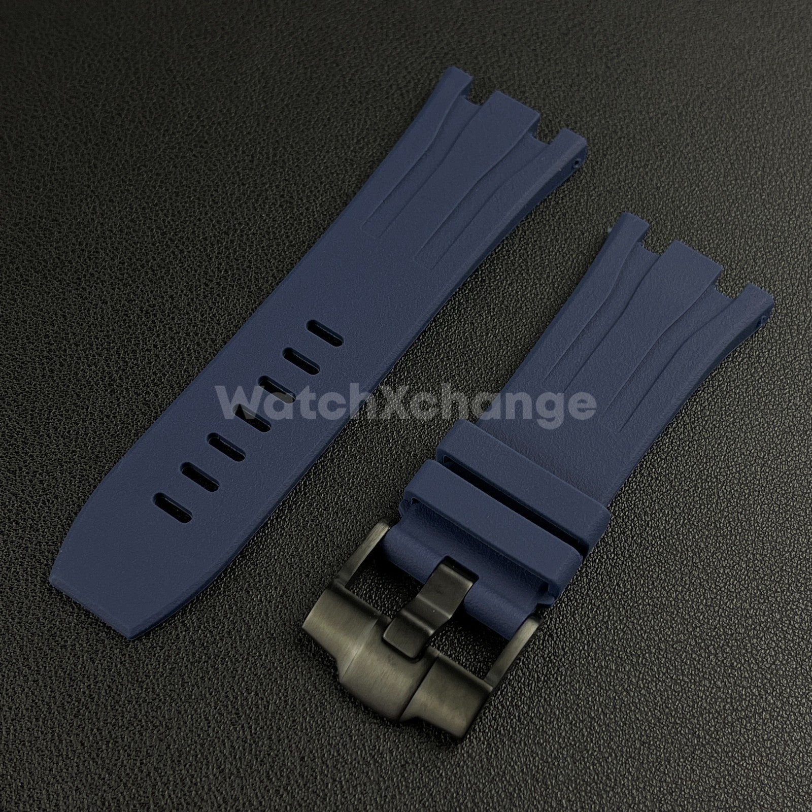 For Audemars Piguet Royal Oak Offshore 44mm Case 30mm Blue Rubber Watch Strap