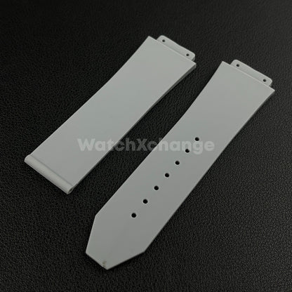 Grey Rubber Silicone Watch Strap Waterproof Band 26*19mm Fit HUBLOT BIG BANG