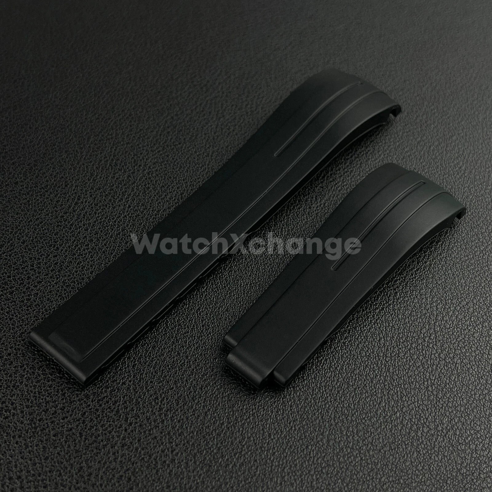 Black 21mm 22mm Curved Rubber Strap for Rolex DAYTONA SUBMARINER Yacht-Master