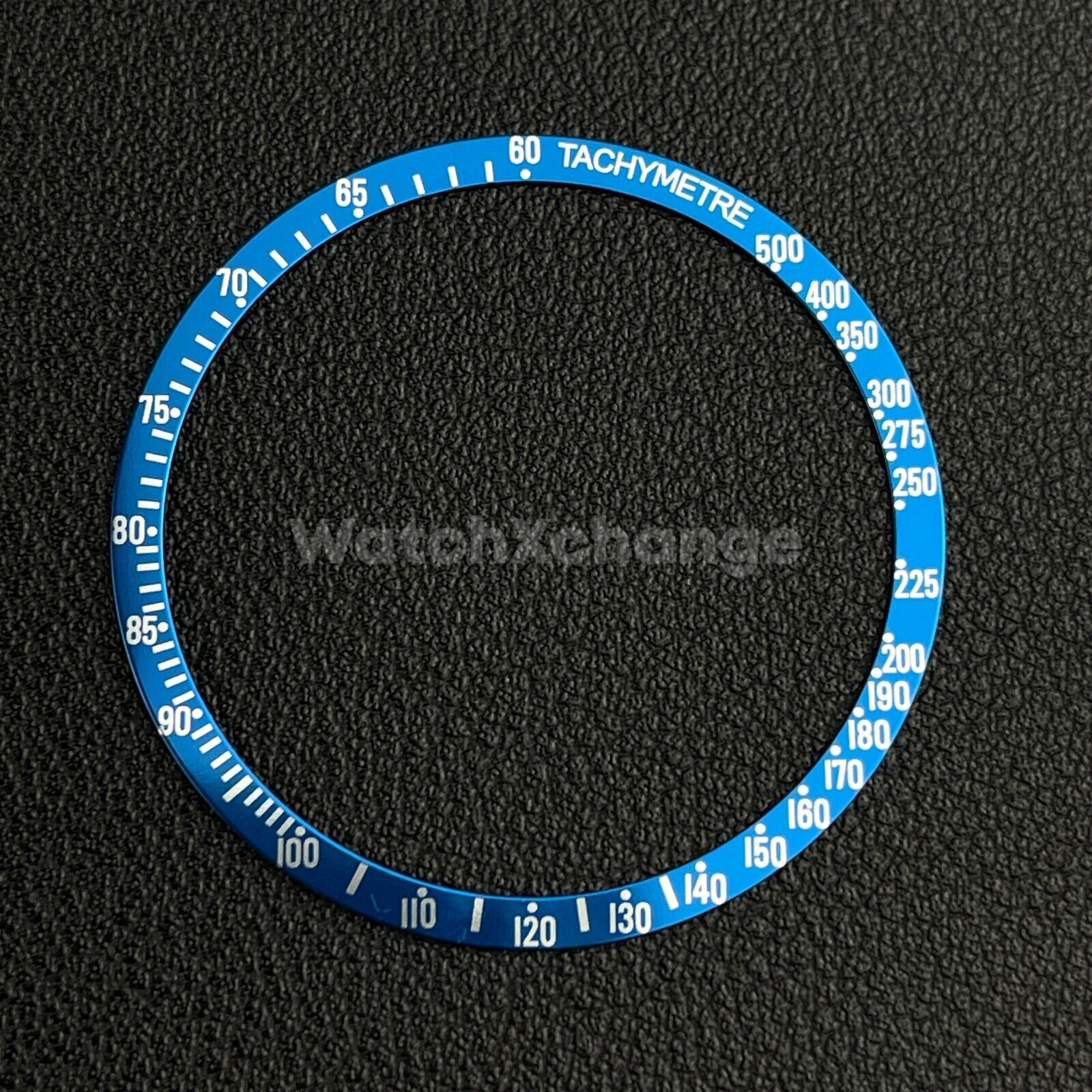 Blue & Silver Flat Aluminium Watch Bezel Insert 38.5mm for VK63 Quartz Watches
