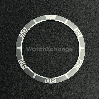 Grey 38mm Flat Aluminium Bezel Insert For Diver Watch Seiko Mod SKX SRPD