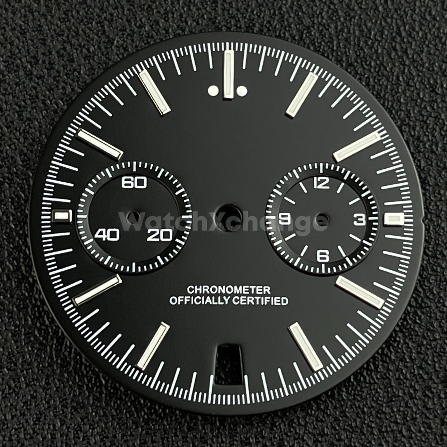 Black 31.5mm Modified Watch Dial Accessory for VK64 Quartz Movement