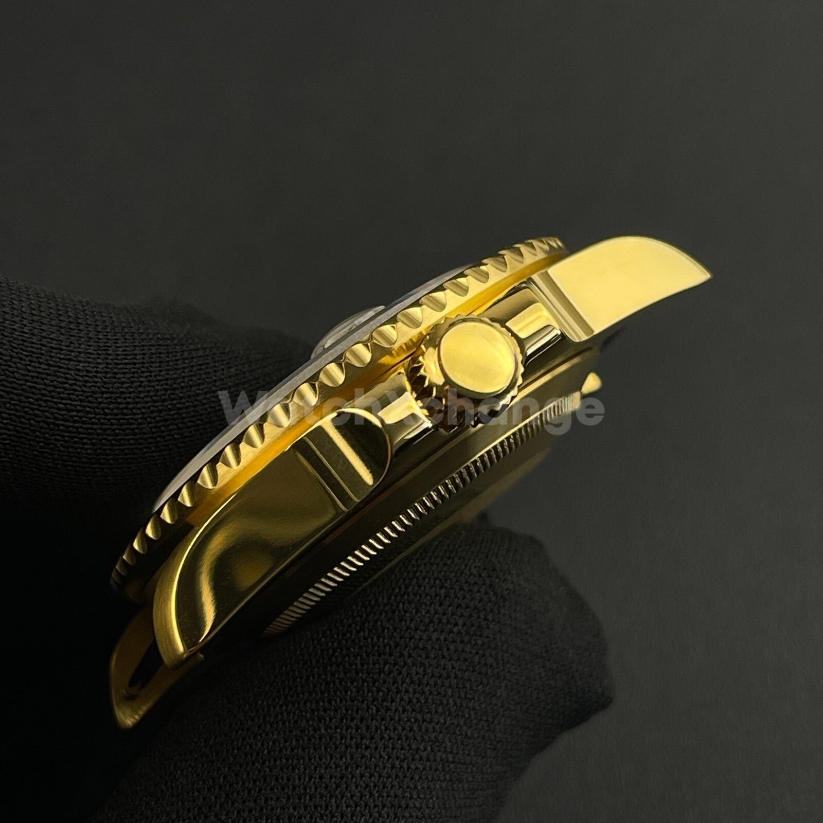 40mm Gold Stainless Steel Divers Watch Case GMT Submariner for NH35 NH36
