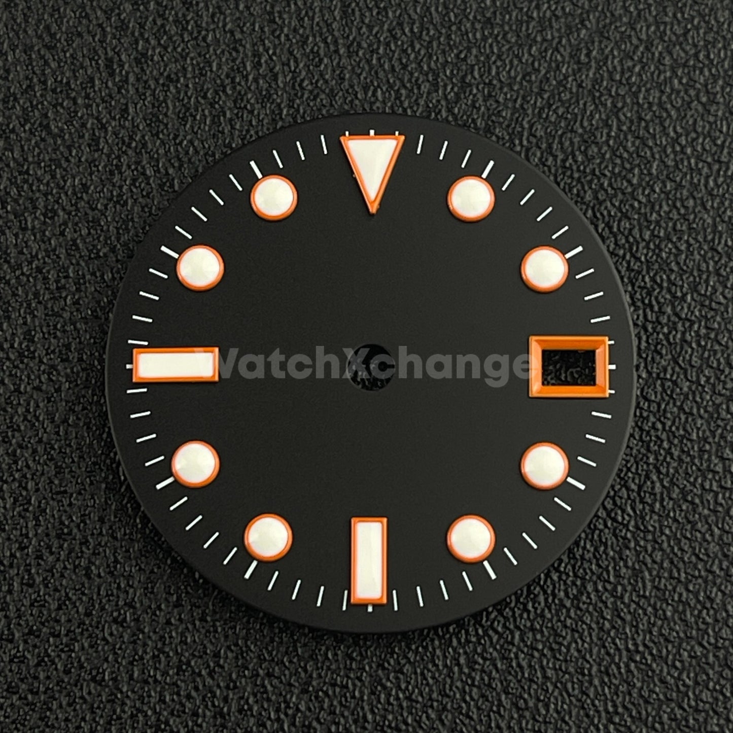 28.5mm Black & Orange Watch Dial Face for SEIKO NH35 Movement