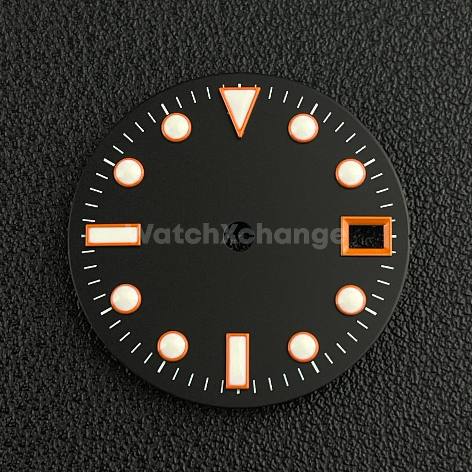 28.5mm Black & Orange Watch Dial Face for SEIKO NH35 Movement