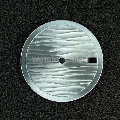 28.5mm Light Blue Wave Texture Watch Dial Face for SEIKO NH35 NH36 Movements