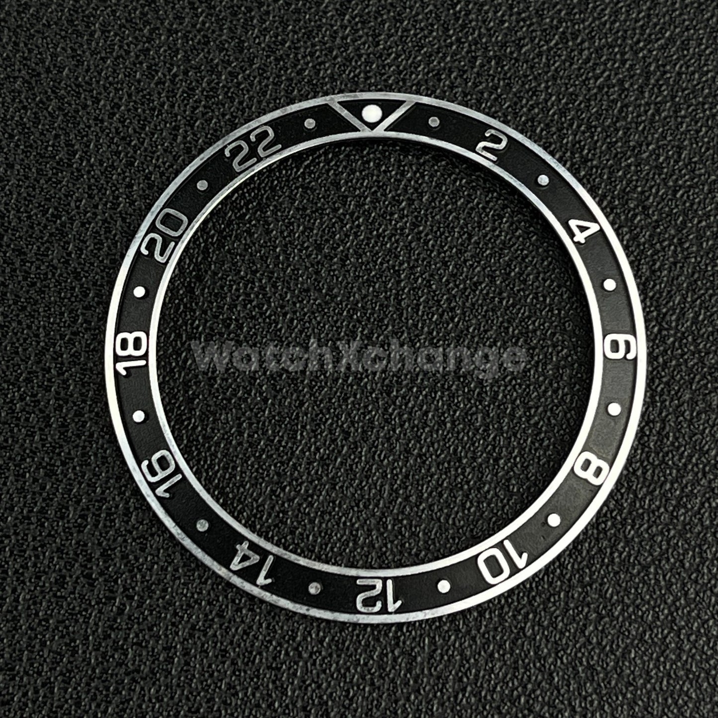 Black & Silver 38mm Sloping Bezel Insert For Watch GMT Seiko Rolex SKX007 SRPD