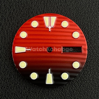 28.5mm Red & Black Watch Dial Face for SEIKO NH36 Movement