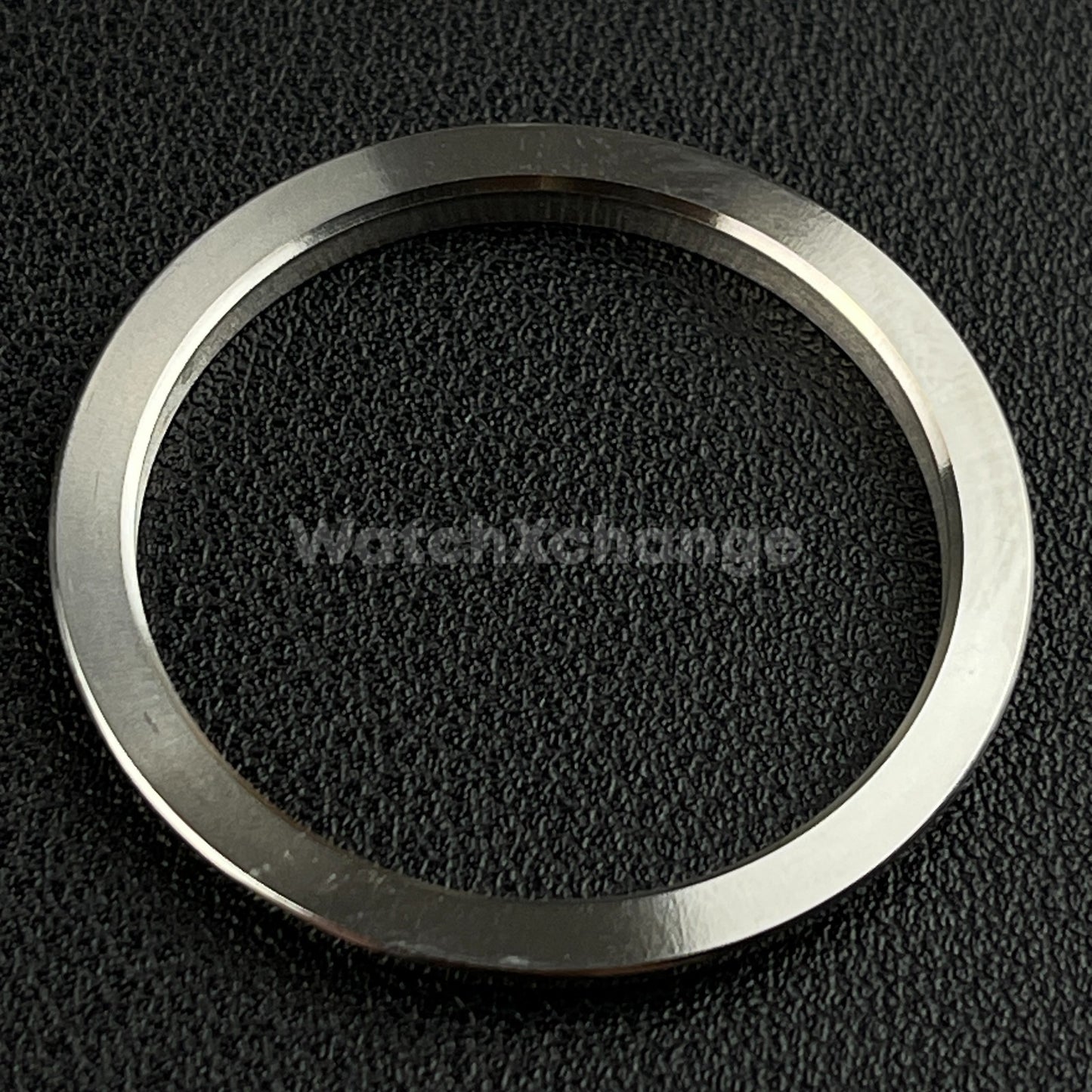 Silver Sloped Polished Stainless Steel Watch Bezel Insert Ring 36mm 39mm