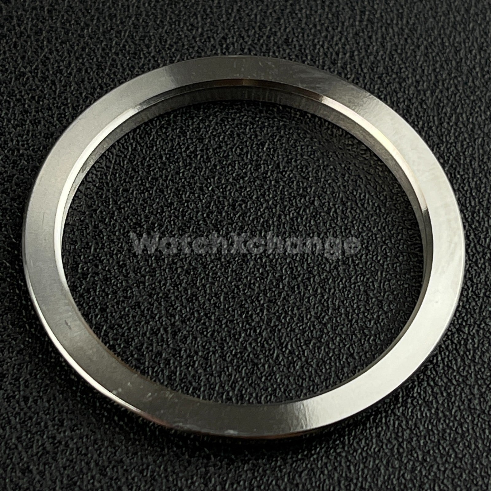 Silver Sloped Polished Stainless Steel Watch Bezel Insert Ring 36mm 39mm