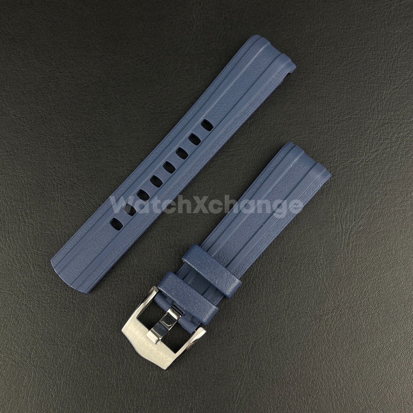 Blue Rubber Watch Strap For Omega Seamaster 300 AT150 Watchband Watch