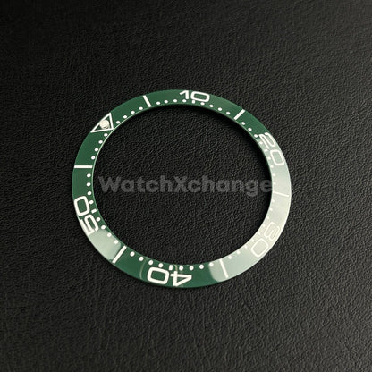 Green Ceramic bezel insert 38mm Rolex Seiko SKX SRPD Omega